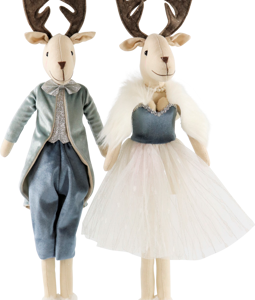 7239 DECO-MOOSEPAIR DENIM S/2